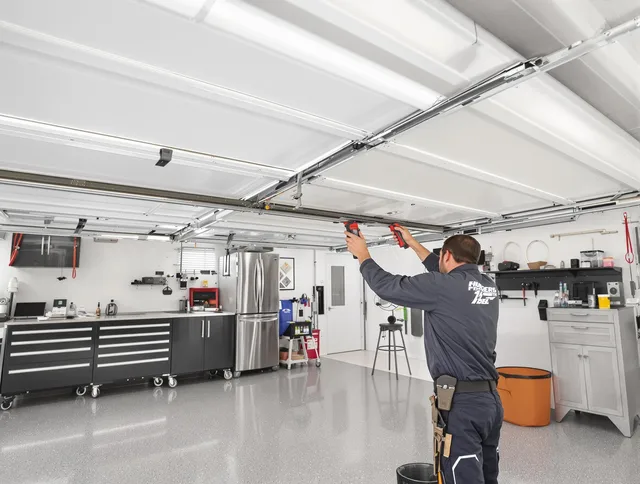 Overhead garage door repair service by Euclid Garage Door Repair in Euclid