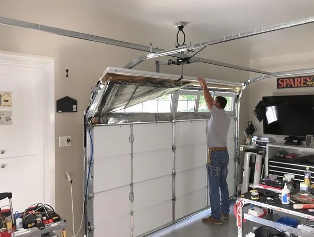 Garage door section replacement by Euclid Garage Door Repair in Euclid