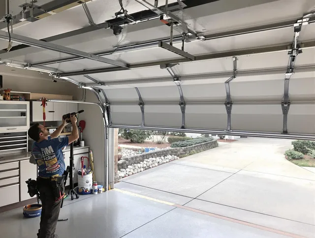 Garage door track repair service by Euclid Garage Door Repair in Euclid